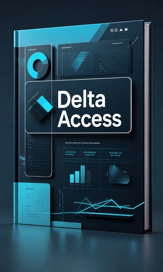 Book or notebook with 'Delta Access' branding on a dark background